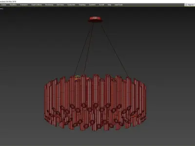 KEBO AMAZING GLASS CHANDELIER Low-poly 3D model