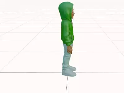 Stylized Urban Hero  High-Fidelity Premium 3D Character Model Low-poly 3D model