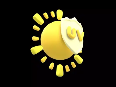 UV Reflection Icon v1 001 Low-poly 3D model