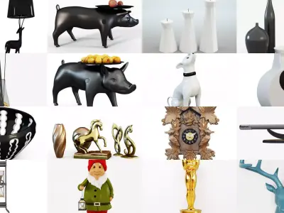 29 different decor models for your interior 3D Model Pack