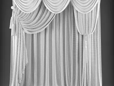 Curtain Low-poly 3D model 126