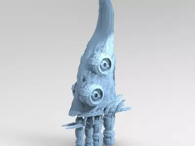 asteroid moon sword crater 3D model