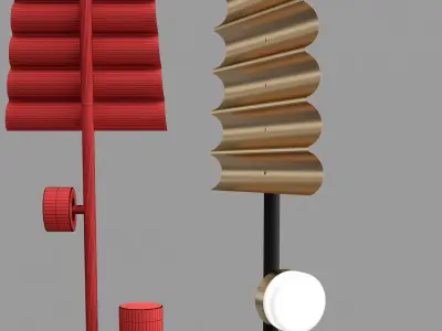 SAILL pendant lamp - gold 3D model