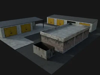 Depot Buildings Low-poly 3D model