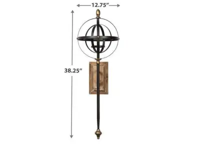 Rizzuto Light Black - Gold Wallchiere 3D model