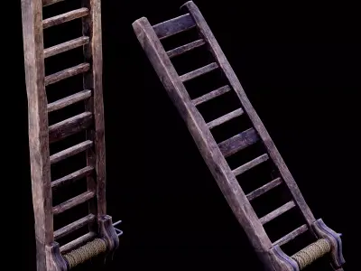 NANITE GAME READY - THE LADDER - RACK - MEDIEVAL TORTURE DEVICE  Low-poly 3D model