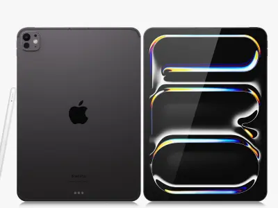 Apple iPad Pro M4 11 and 13-inch All Colors 3D model