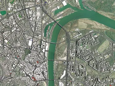 Cityscape Bratislava Slovakia 3D model