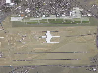 Urumqi - Airport - URC Low-poly 3D model