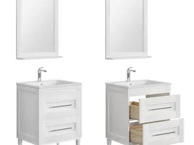 Boston 60-80-100 Pencil case White gloss 3D model