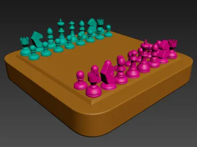 Chess Set 3D Print Model 3D print model
