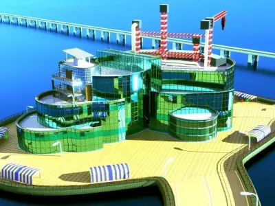 sea port building 3D model