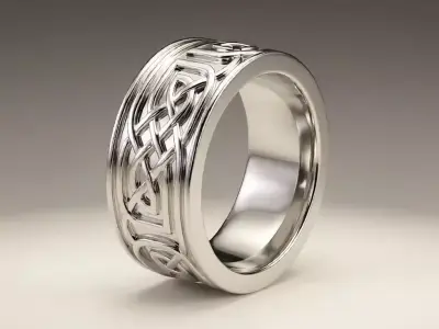 Celtic Knot Ring  Ornamental Band Free 3D print model