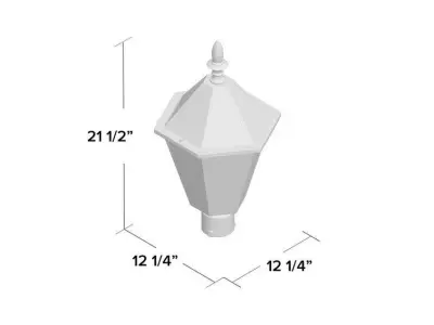 Crisler Black Light Solar Powered Lantern Head 3D model