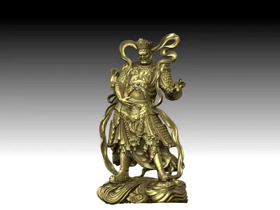 3D model of the four heavenly kings 3D print model
