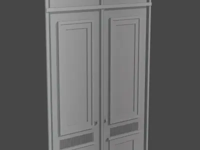 Wooden Door Lowpoly Free low-poly 3D model