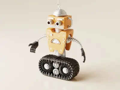 Robot V25 Low-poly 3D model