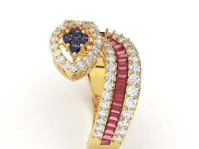 Beautifull ring 3dm and stl file available to sale 3D print model
