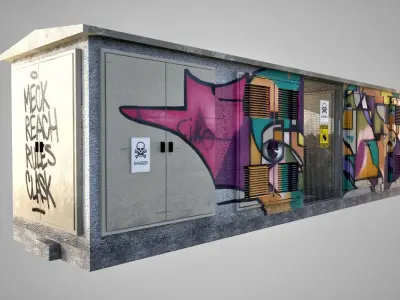 Concrete Transformer Station 3D model