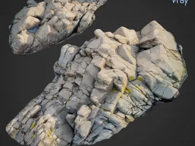  Cliff pack B bundle 3D model