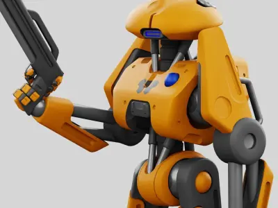 BATTLE DROID Z-100  RIGGED 3D model