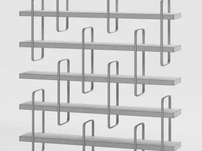 Shelf  Ulivi HARMONY - American walnut shelves 3D model