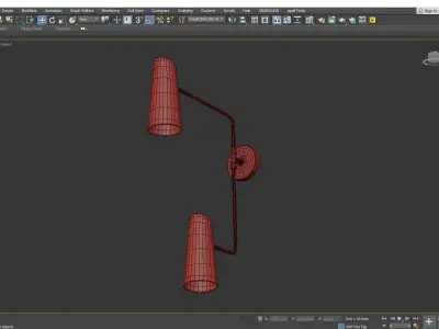 CYPRESS DOUBLE SWING ARM SCONCE Low-poly 3D model