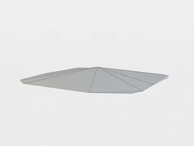 Ground patch Low-poly 3D model