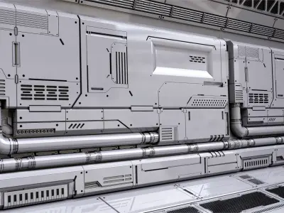 SCI-FI WALL PANELS VOL 01 3D model