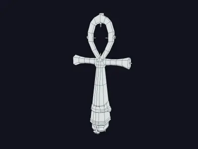 Ankh Futuristic Weapon HQ Low-poly 3D model