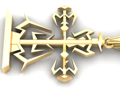 Light Gold Cross New Design  CP 51 3D print model