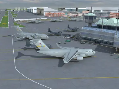  USAF Military Air base Vehicles &amp; Planes 