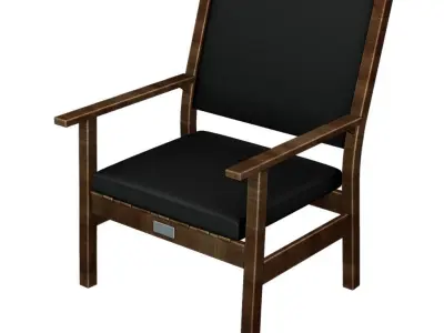 Patio Chair Director Low-poly 3D model