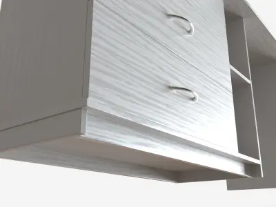 Media Dresser and Desk Combo 3D model