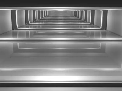 Sci Fi Corridor Low-poly 3D model 10