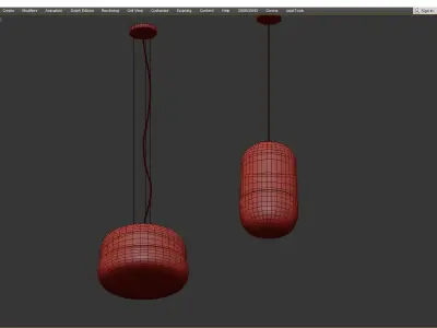 Igon Gold Lamps Low-poly 3D model