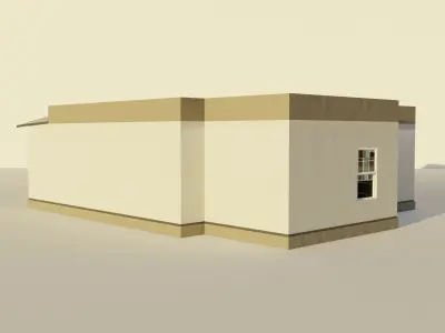 House with window on side 3D model