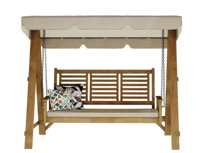 garden swing 3D model 4