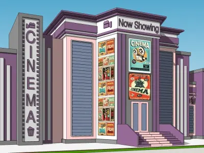 Cinema Building 3D model
