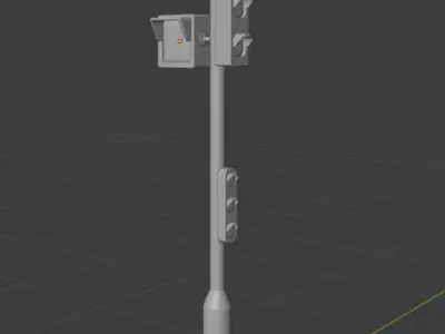 Basic Low poly Trafic light Free low-poly 3D model