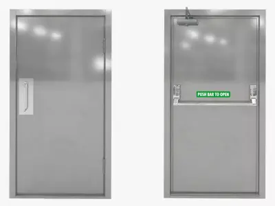 Exit Door Low-poly 3D model