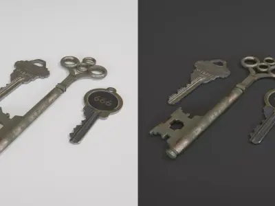 Keyset and materials 3D model