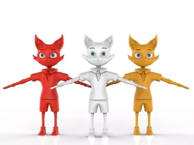 Animated 3dFox Low-poly 3D model