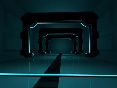 Sci Fi Corridor 3D model 141