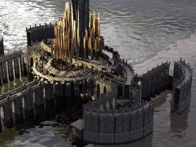 Sci fi Aqueduct variation kit bash 3D model