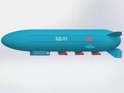 Dirigible bomber 3D print model
