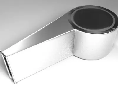 Whistle stainless steel door handle 3D model