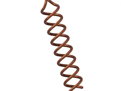 Copper Spiral Lamp Filament 3D model