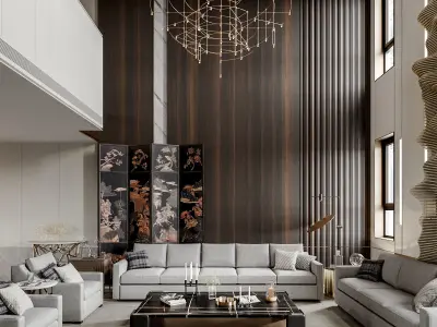     villa interior scenes 3D model
