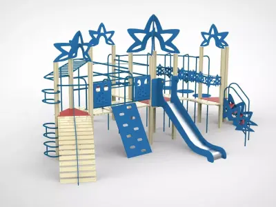 Playground for kids 3D model 12